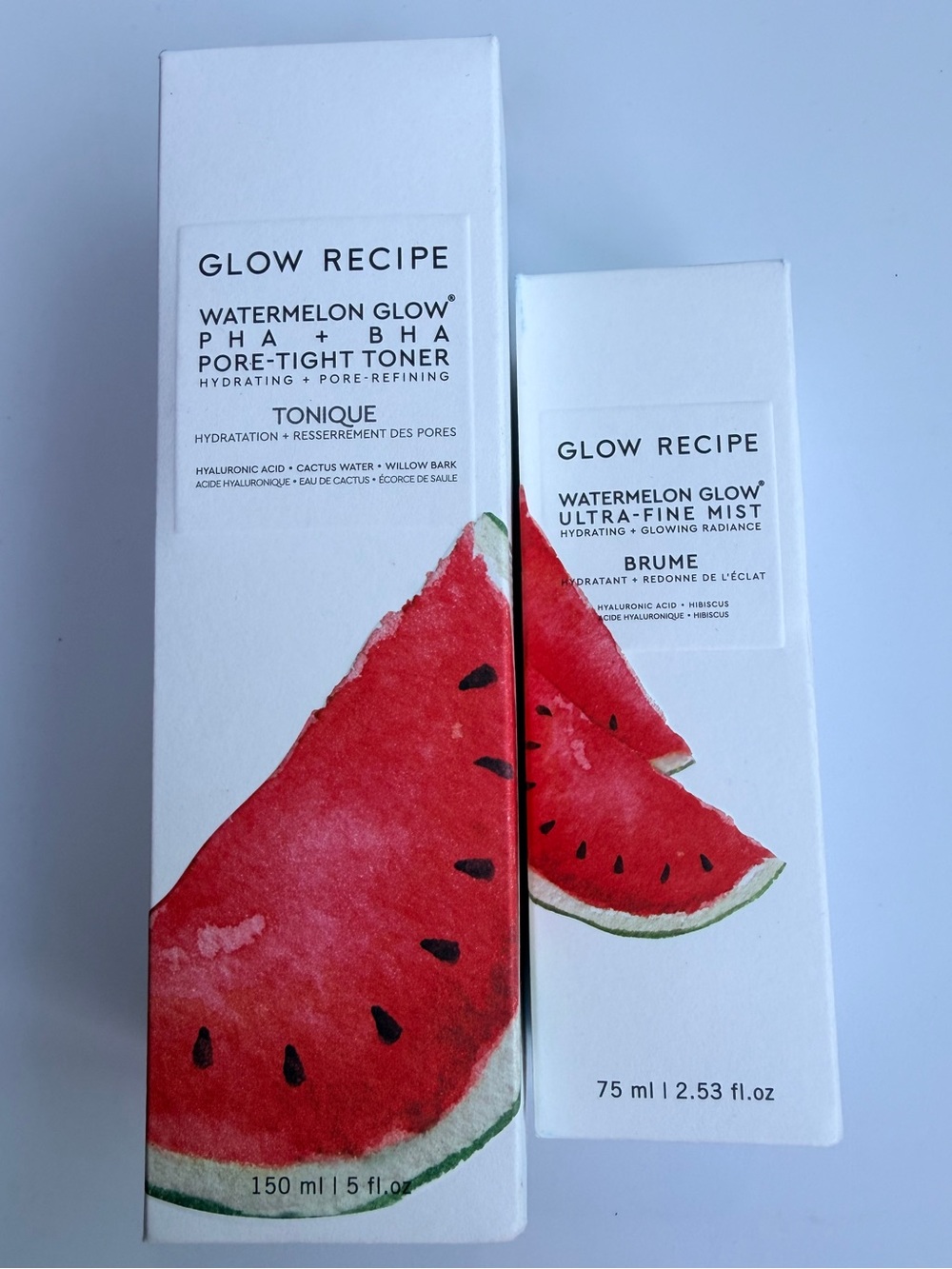 Glow Recipe Watermelon Glow Toner & Mist Duo - Red & Green Artwork